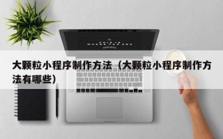 大悟大颗粒小程序制作方法（大颗粒小程序制作方法有哪些）